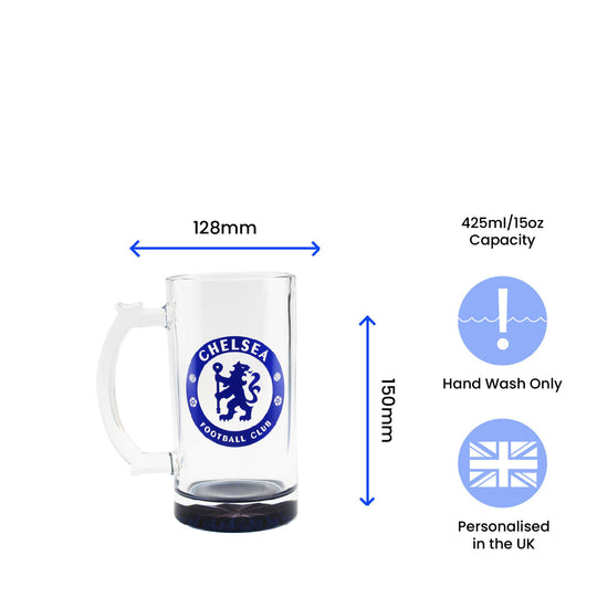 Engraved Official Chelsea 20oz Beer Mug, Gift Boxed Image 6