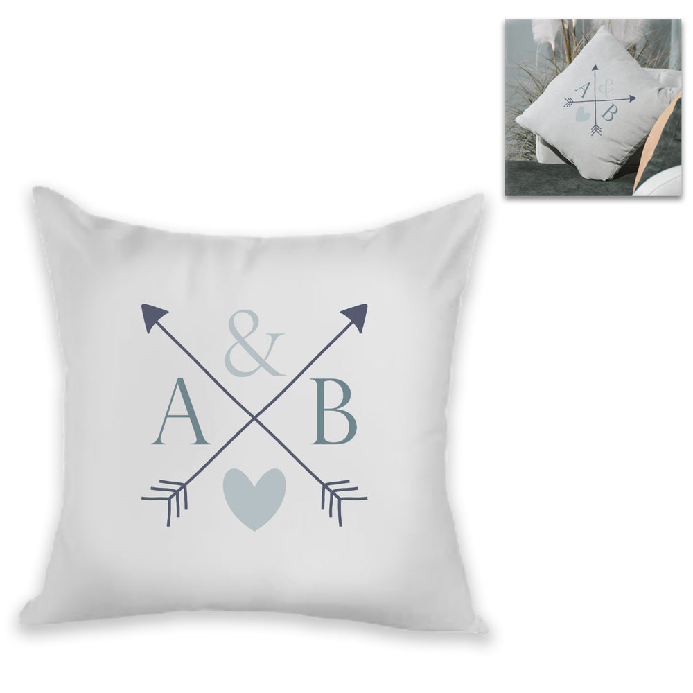 Personalised Cushion - Couple's Initials Design Image 2