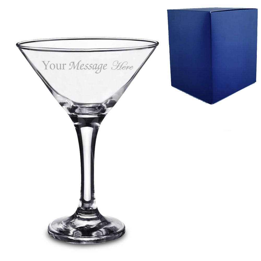 Engraved Petite Martini Glass Image 2