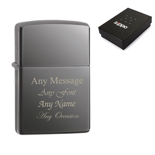 Engraved Black Ice Official Zippo Windproof Lighter Image 2