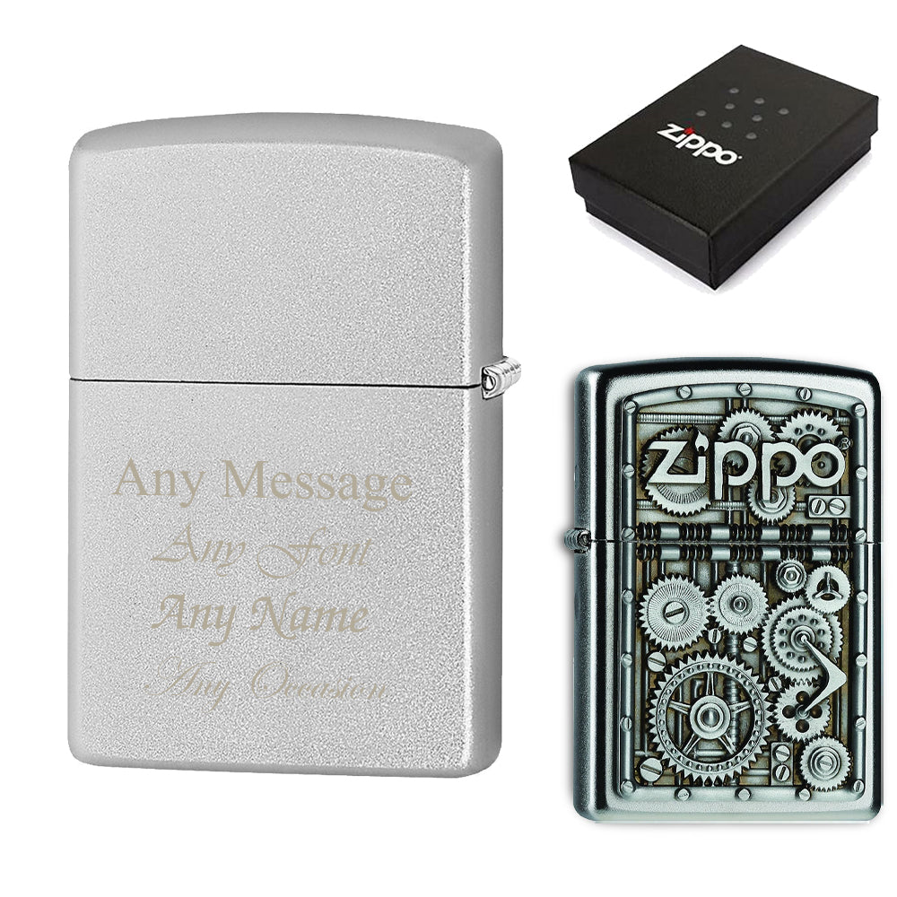 Engraved Engine Emblem Official Zippo Windproof Lighter Image 1