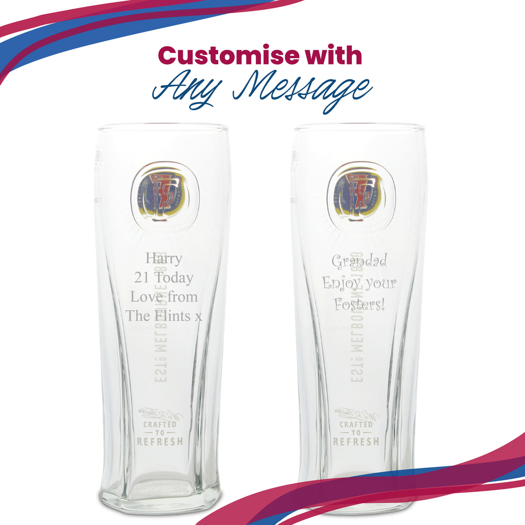 Engraved Fosters Pint Glass Image 5