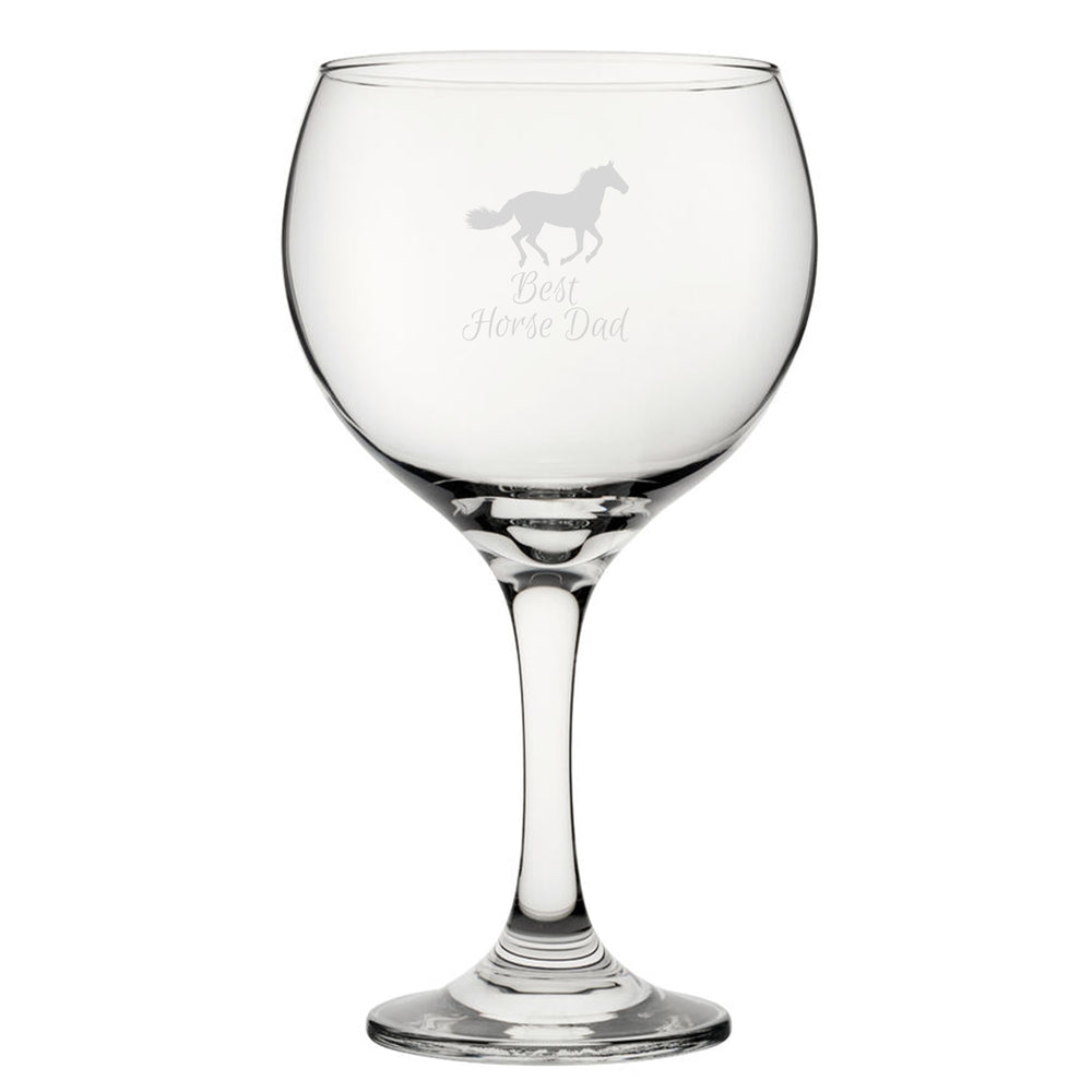 Best Horse Mum - Engraved Novelty Gin Balloon Cocktail Glass Image 2