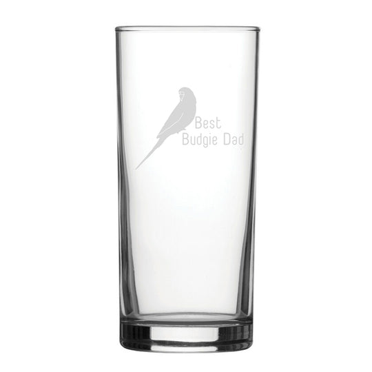 Best Budgie Mum - Engraved Novelty Hiball Glass Image 2