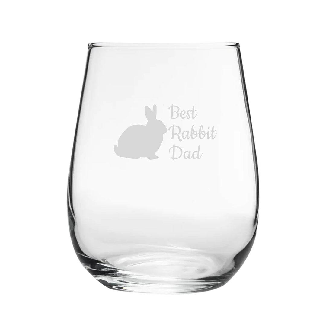 Best Rabbit Mum - Engraved Novelty Stemless Wine Gin Tumbler Image 1