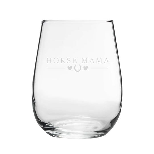 Horse Papa - Engraved Novelty Stemless Wine Gin Tumbler Image 2