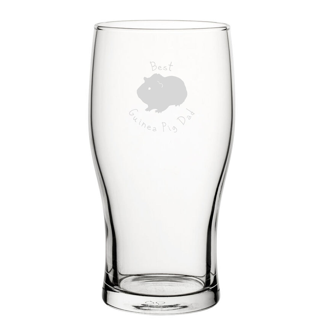 Best Guinea Pig Mum - Engraved Novelty Tulip Pint Glass Image 2