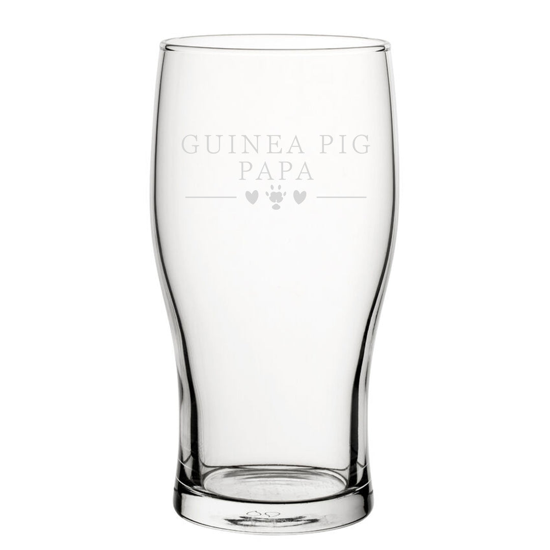 Guinea Pig Mama - Engraved Novelty Tulip Pint Glass Image 2