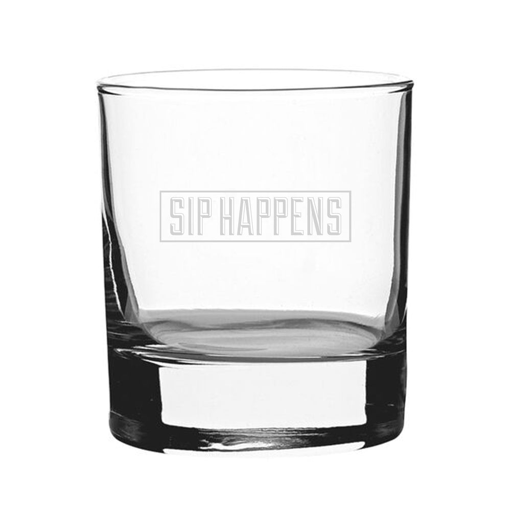 Sip Happens - Engraved Novelty Whisky Tumbler Image 2