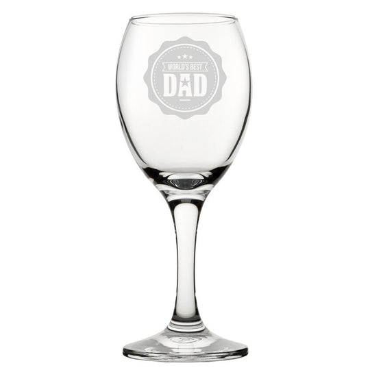 World's Best Dad - Engraved Novelty Wine Glass Image 2