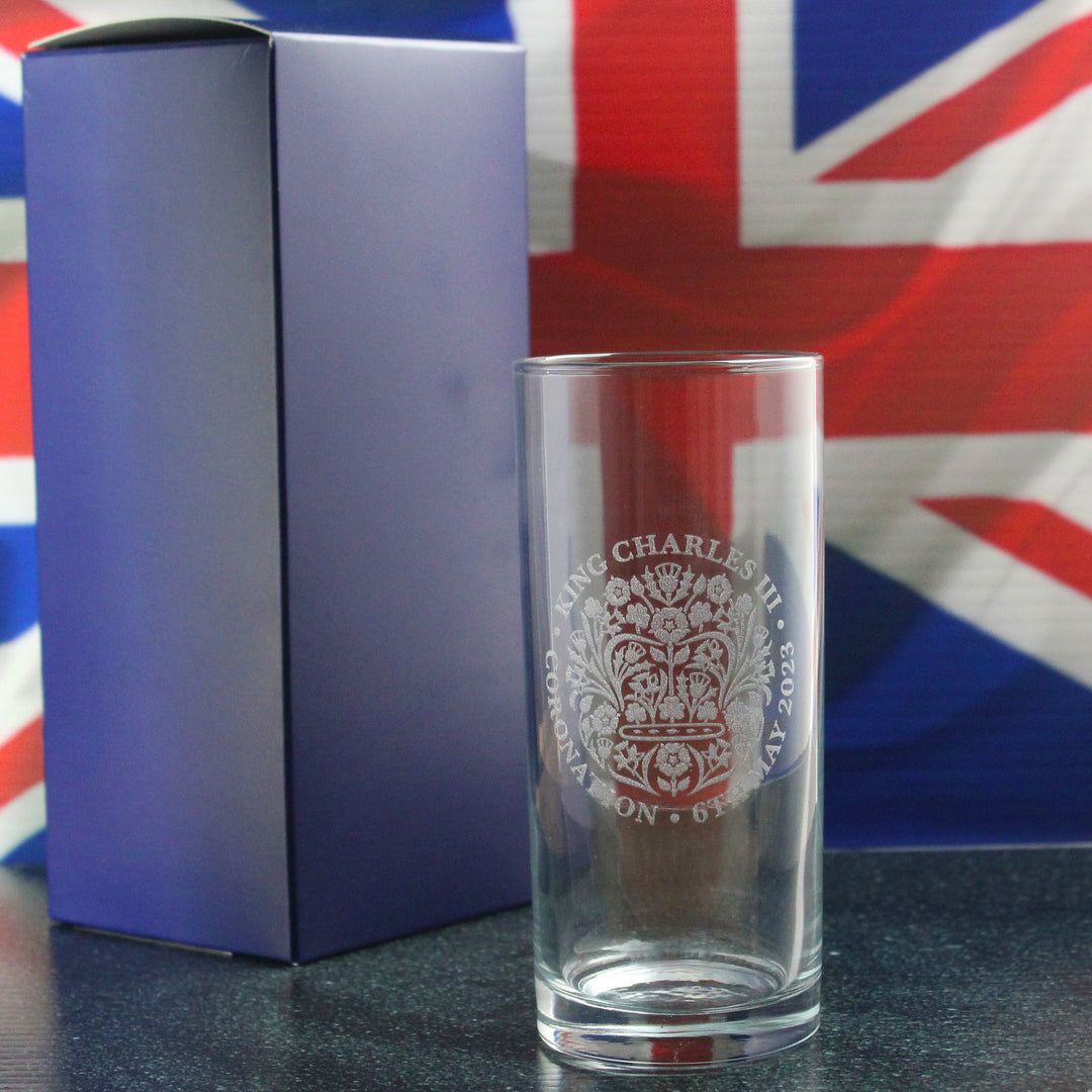 Engraved Commemorative Coronation of the King Hiball Tumbler Image 3