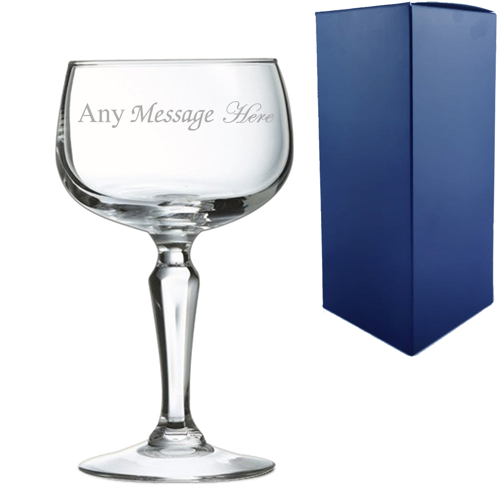 Engraved Monti Sherbet Cocktail Champagne Coupe, Personalise with Any Name or Message Image 2