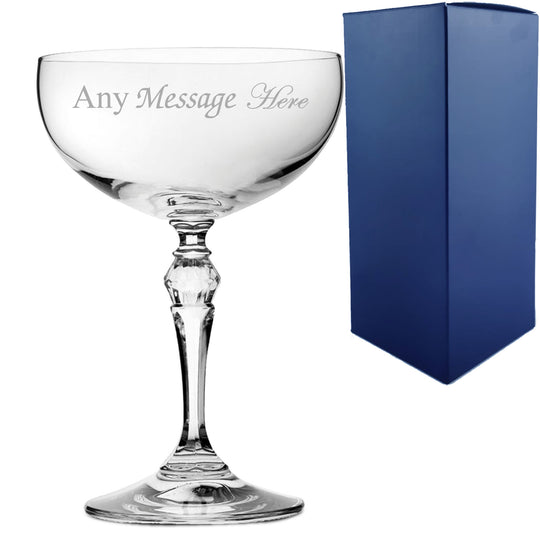 Engraved Charleston Cocktail Champagne Coupe, Personalise with Any Name or Message Image 2