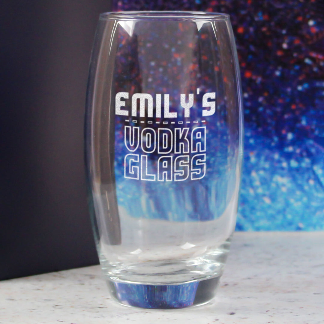 Personalised Engraved Vodka Tondo Hiball with 'Name's Vodka Glass' Design Image 4