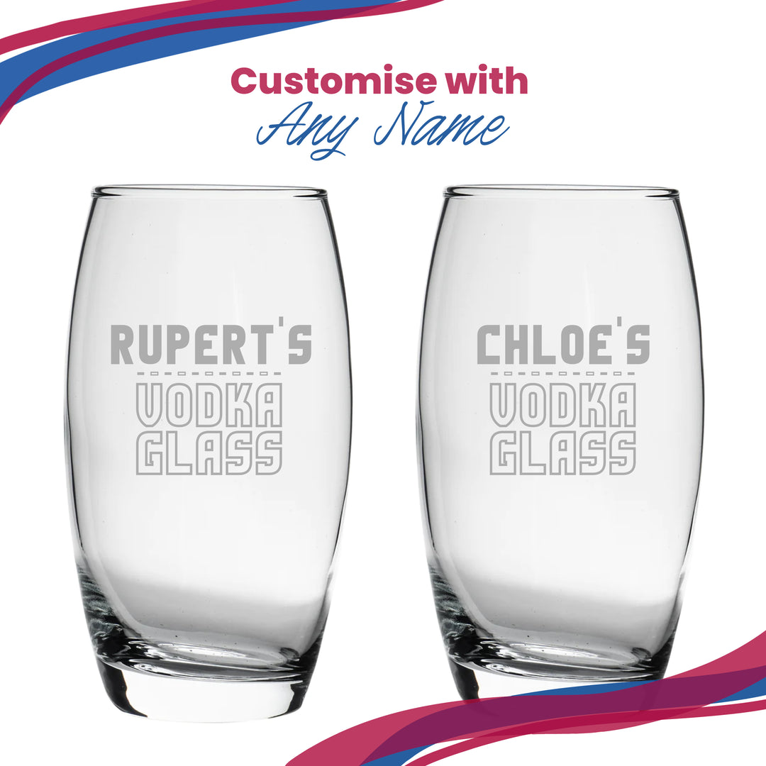 Personalised Engraved Vodka Tondo Hiball with 'Name's Vodka Glass' Design Image 5