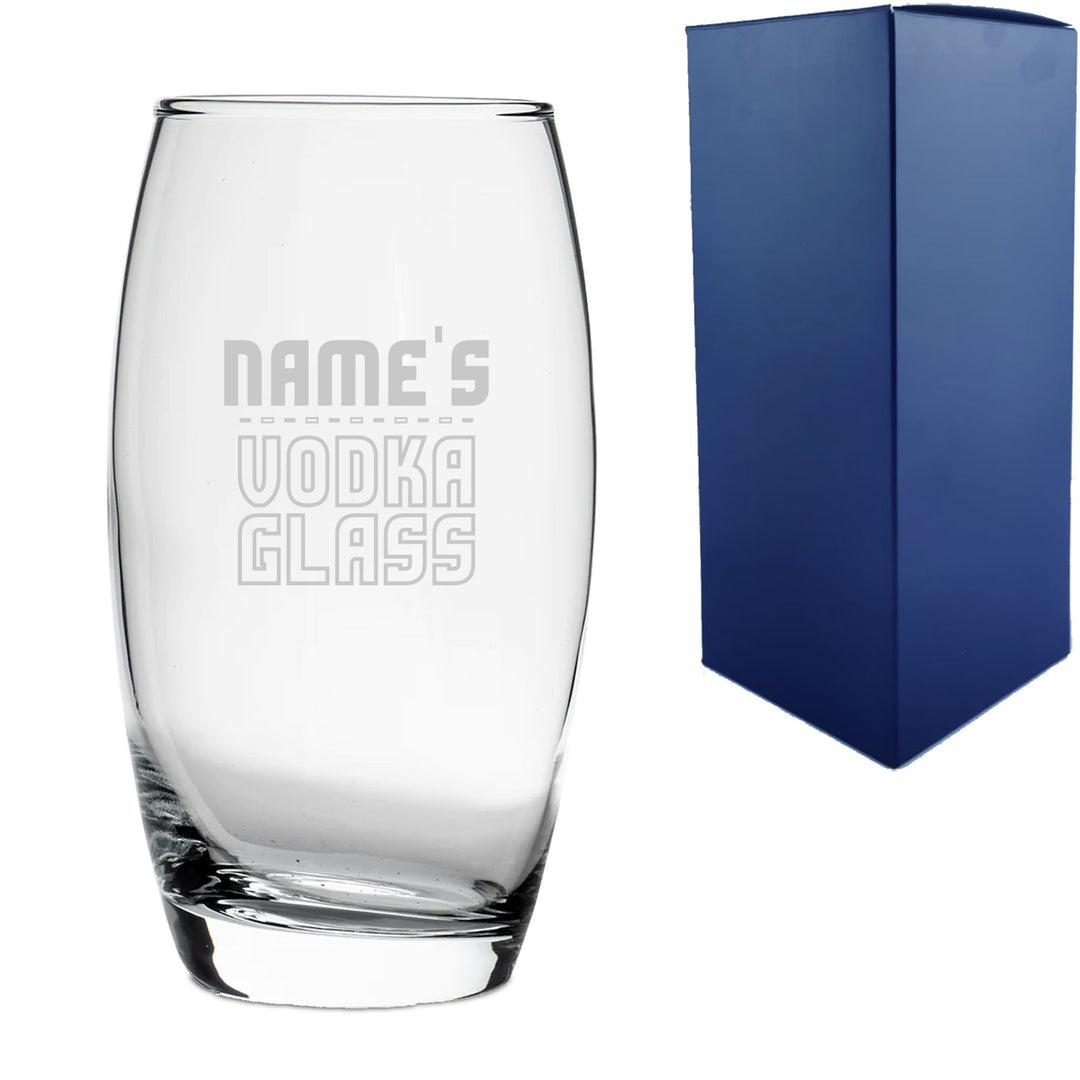 Personalised Engraved Vodka Tondo Hiball with 'Name's Vodka Glass' Design Image 1