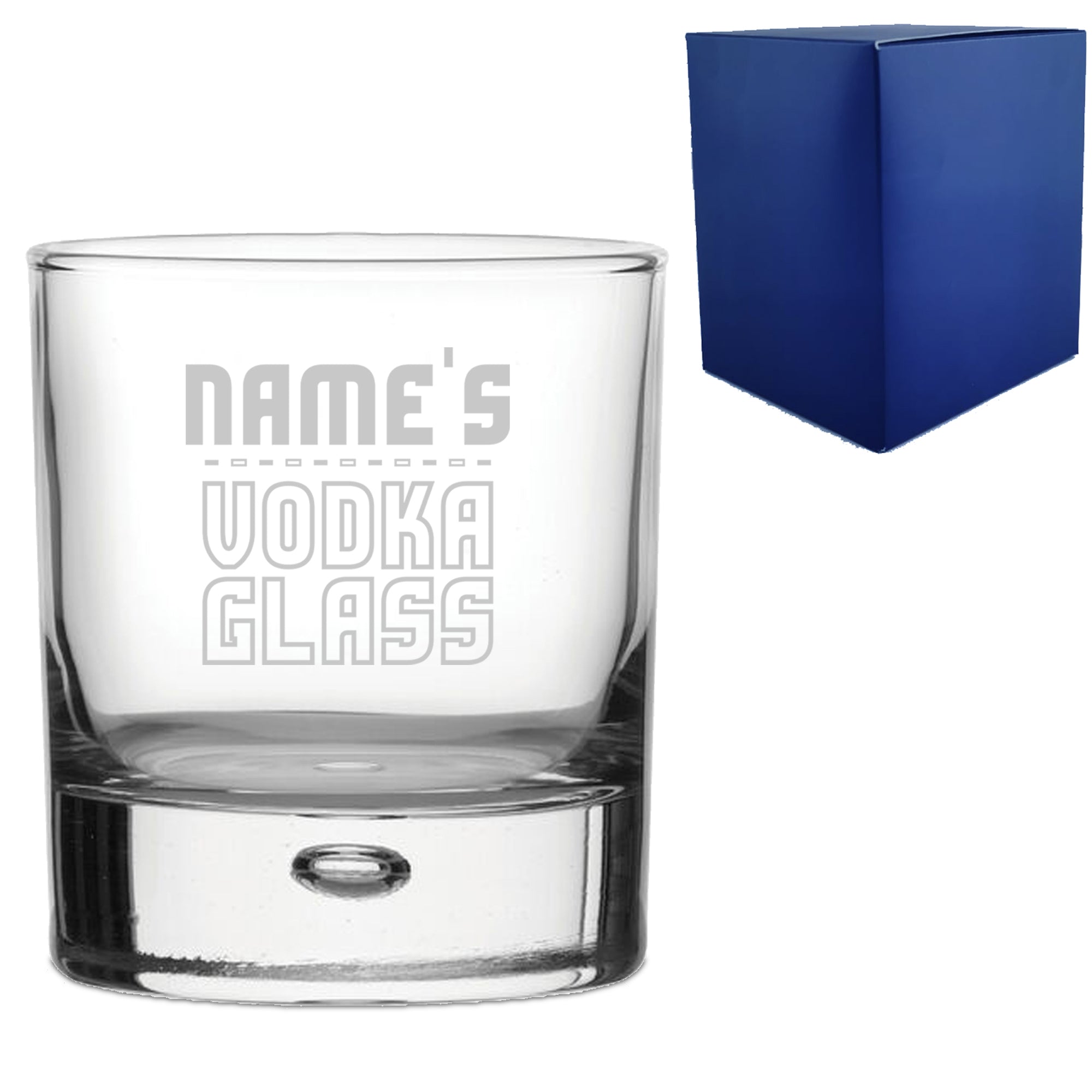 Personalised Engraved Vodka Bubble Tumbler with 'Name's Vodka Glass' Design Image 1