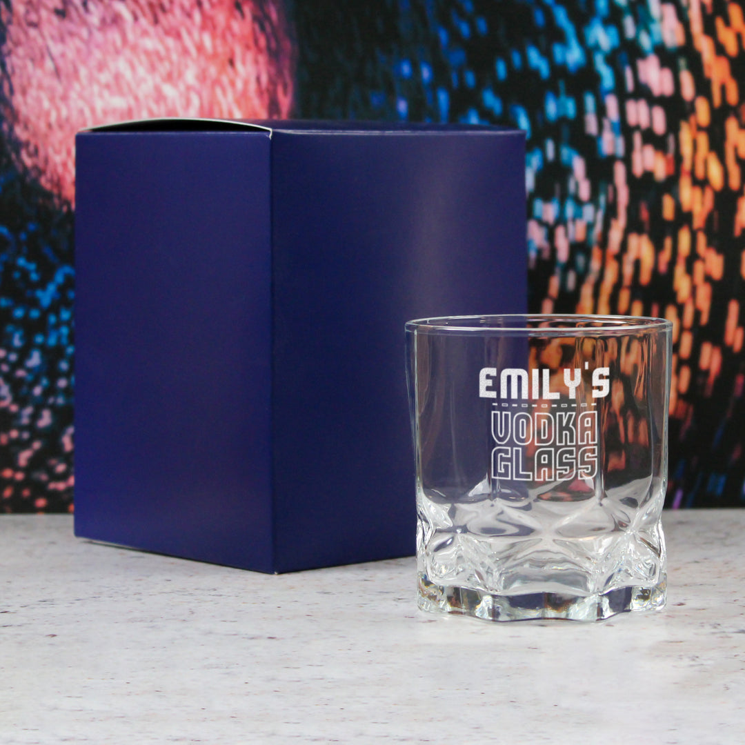 Personalised Engraved Vodka Future Tumbler with 'Name's Vodka Glass' Design Image 3