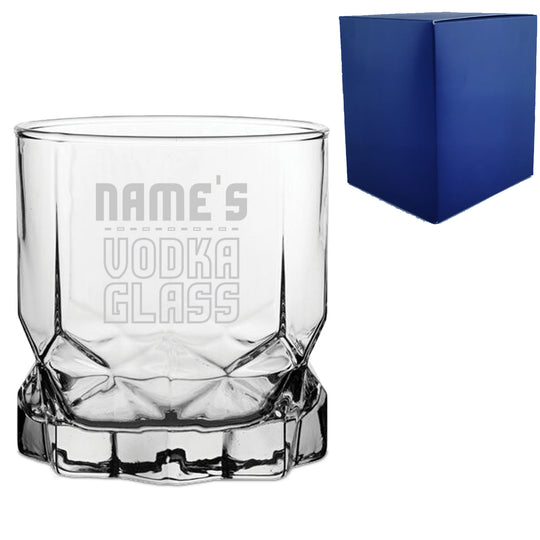 Personalised Engraved Vodka Future Tumbler with 'Name's Vodka Glass' Design Image 1