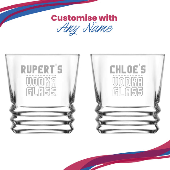 Personalised Engraved Vodka Elegan Tumbler with 'Name's Vodka Glass' Design Image 5