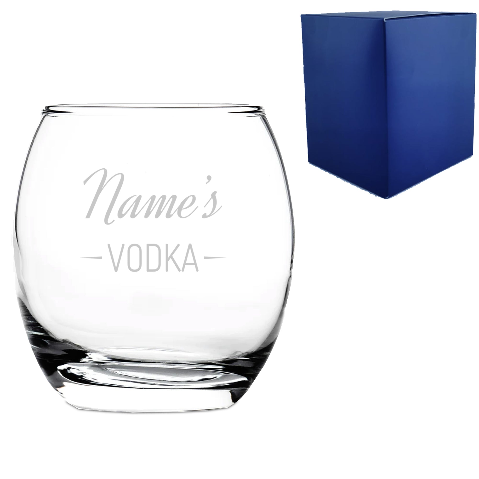 Personalised Engraved Novelty Vodka Tondo Tumbler with 'Name's Vodka' Design Image 1