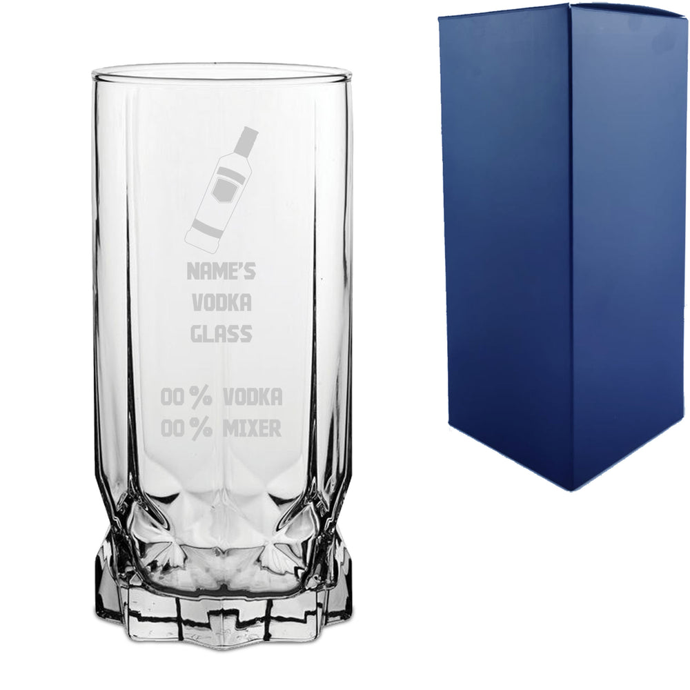 Personalised Engraved Vodka Future Hiball with 'Name's Vodka Glass and Mixer' Design Image 2