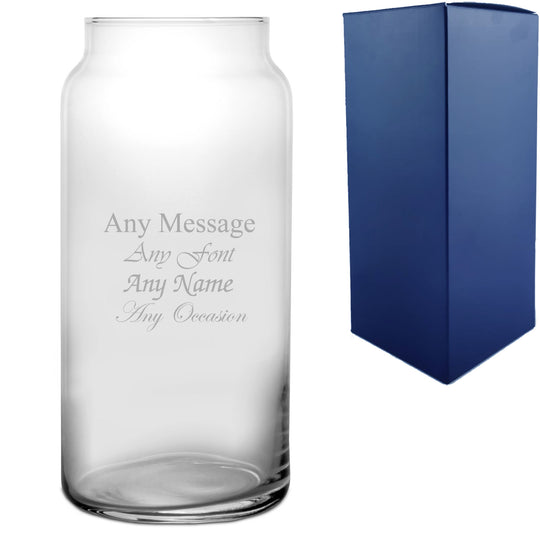 Personalised Engraved 21cm Novo Vase, Customise with Any Message Image 2