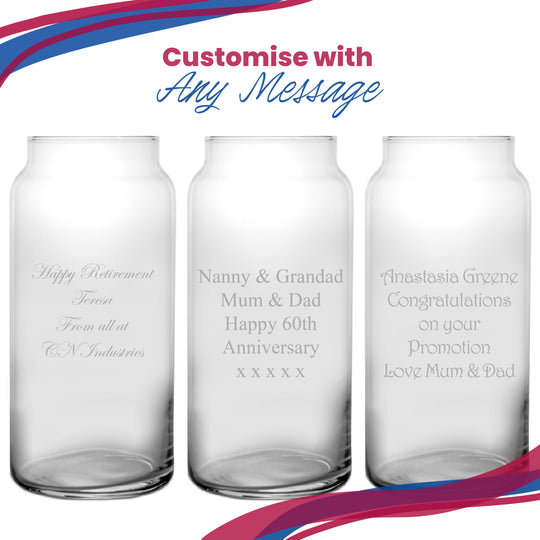 Personalised Engraved 21cm Novo Vase, Customise with Any Message Image 5