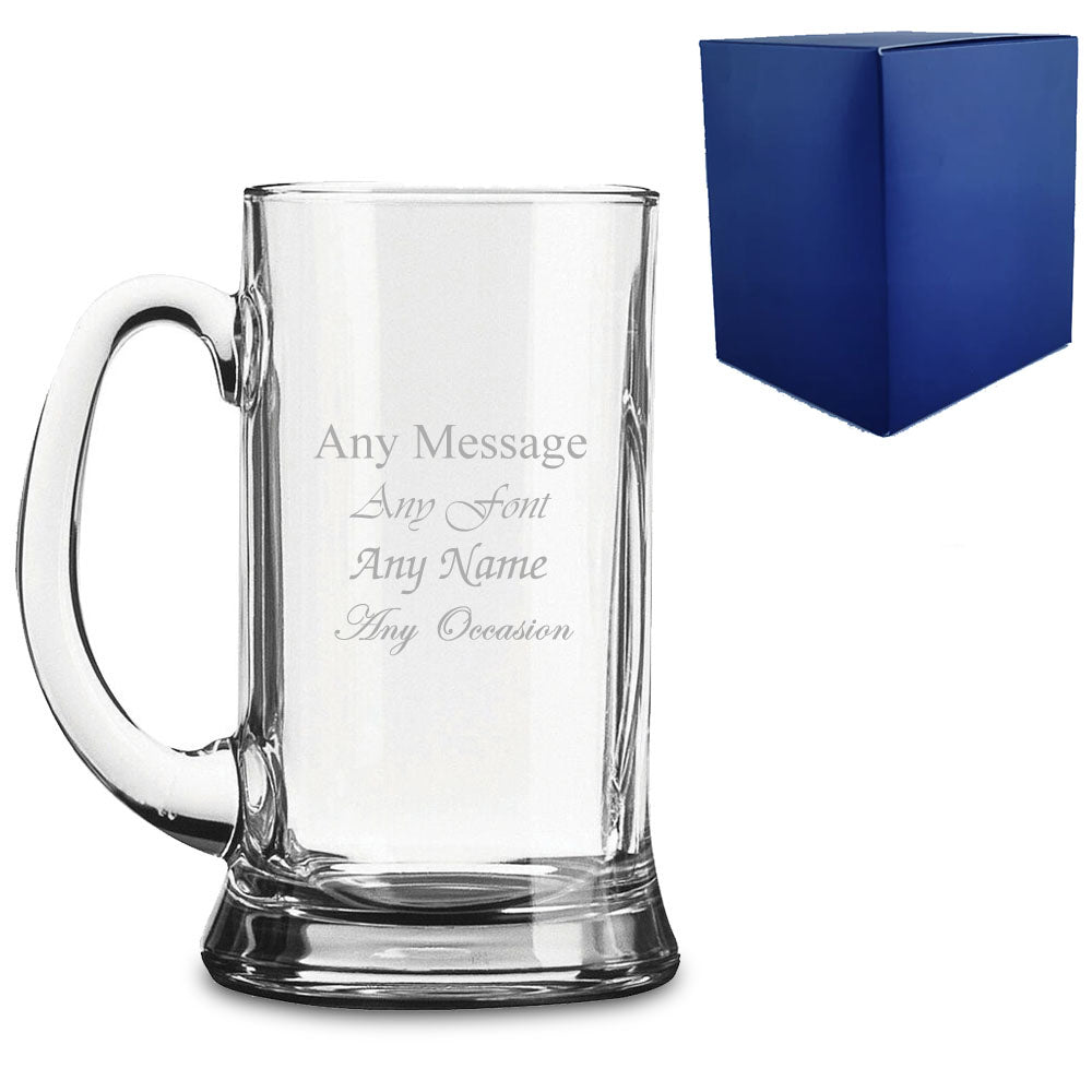 Engraved Icon Pint Beer Tankard Image 1