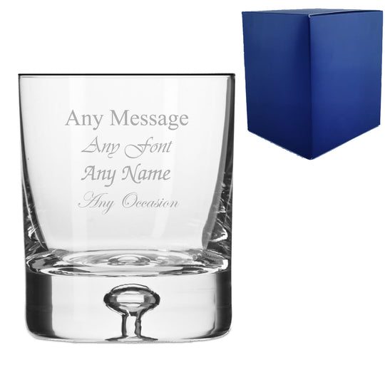 Engraved 280ml Handmade Bubble Base Whisky Tumbler With Gift Box Image 2