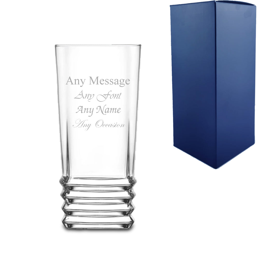 Engraved 335ml Elegan Hiball Glass With Gift Box Image 1