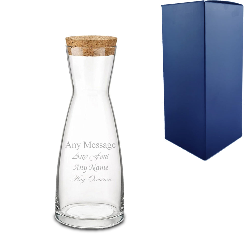 Engraved 285ml Ypsilon Carafe with Cork Lid Image 2