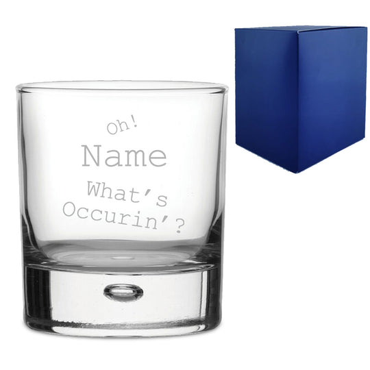 Engraved Novelty Bubble Whisky Tumbler With Gift Box Image 2