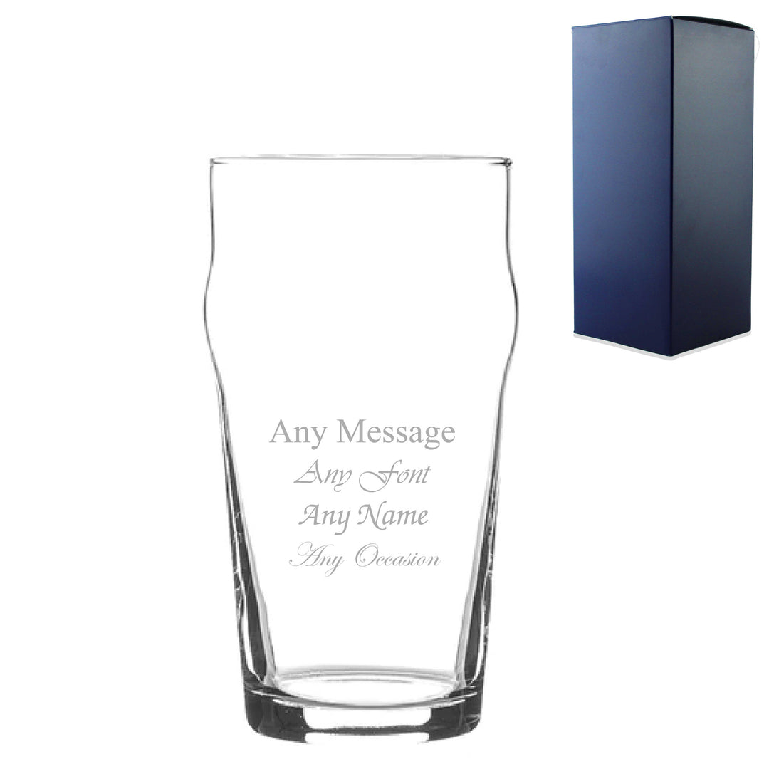 Engraved 570ml Classic Beer Glass with Gift Box Image 2