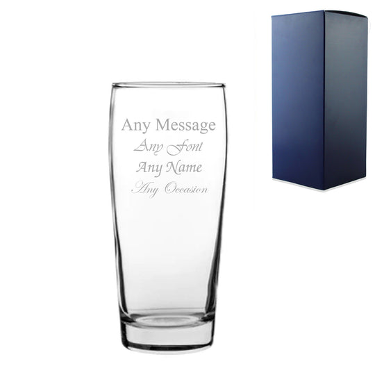 Engraved 370ml Classic Willi Becher Beer Glass with Gift Box Image 1