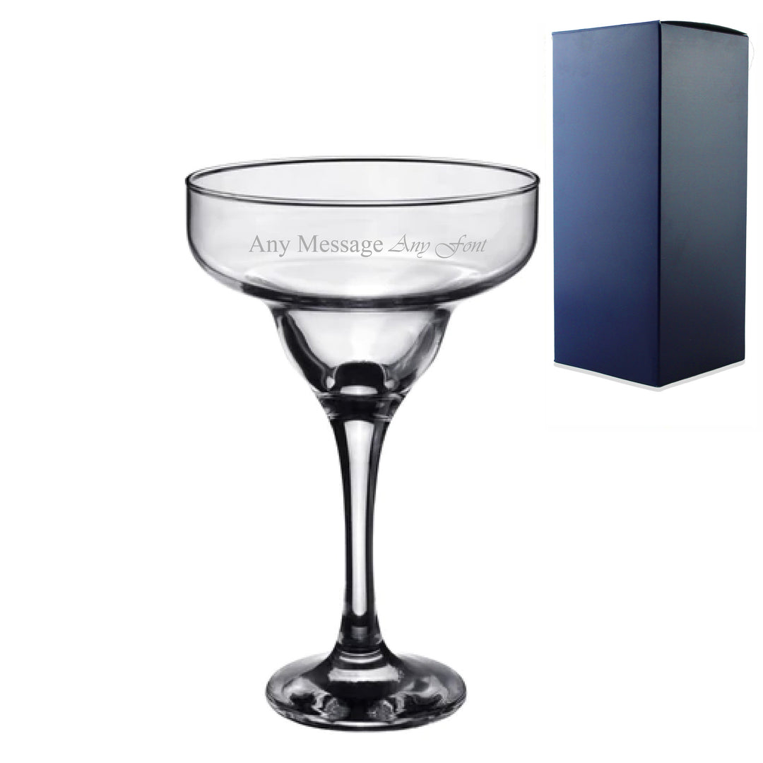 Engraved 295ml Margarita Cocktail Glass with Gift Box Image 2