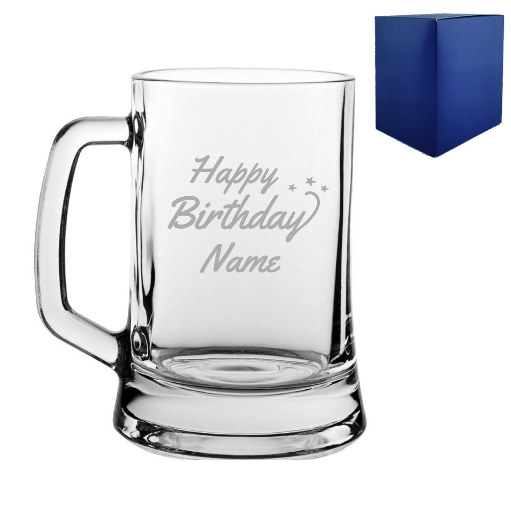 Engraved Happy Birthday Beer Mug, Gift Boxed Image 2