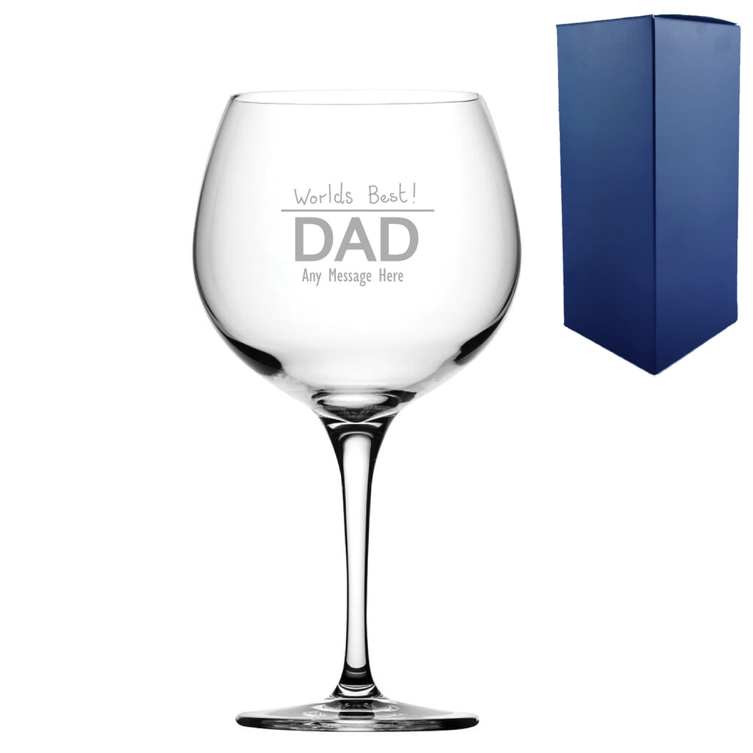 Engraved Fathers Day Gin Balloon, Gift Boxed Image 1