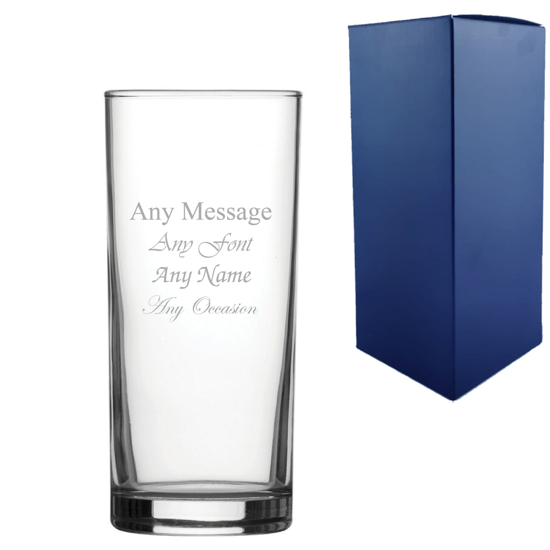 Engraved Minimalistic Hiball Glass 12oz/354ml, Any Message Image 1