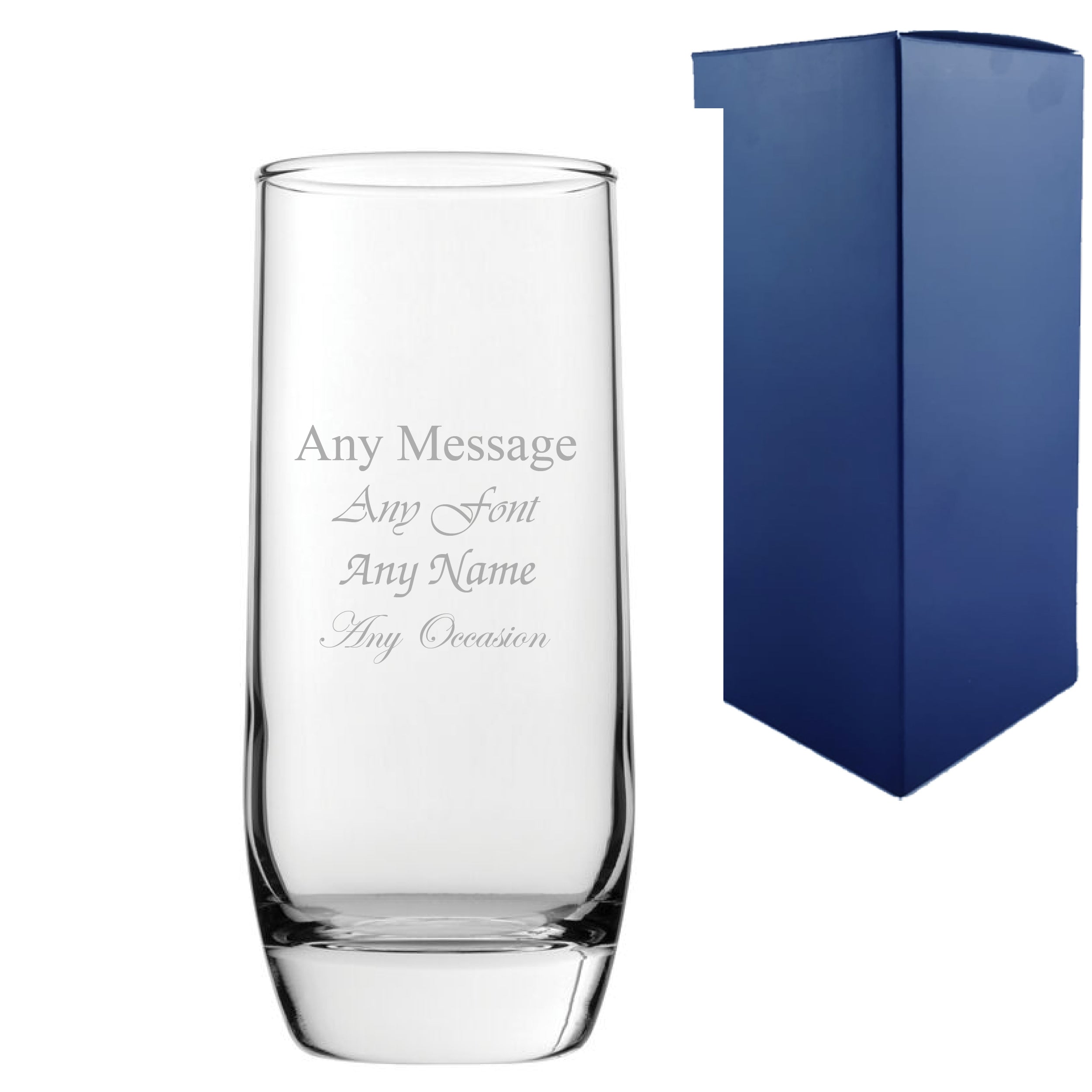 Engraved Bolero Beer Glass 11.25oz/332ml, Any Message Image 1