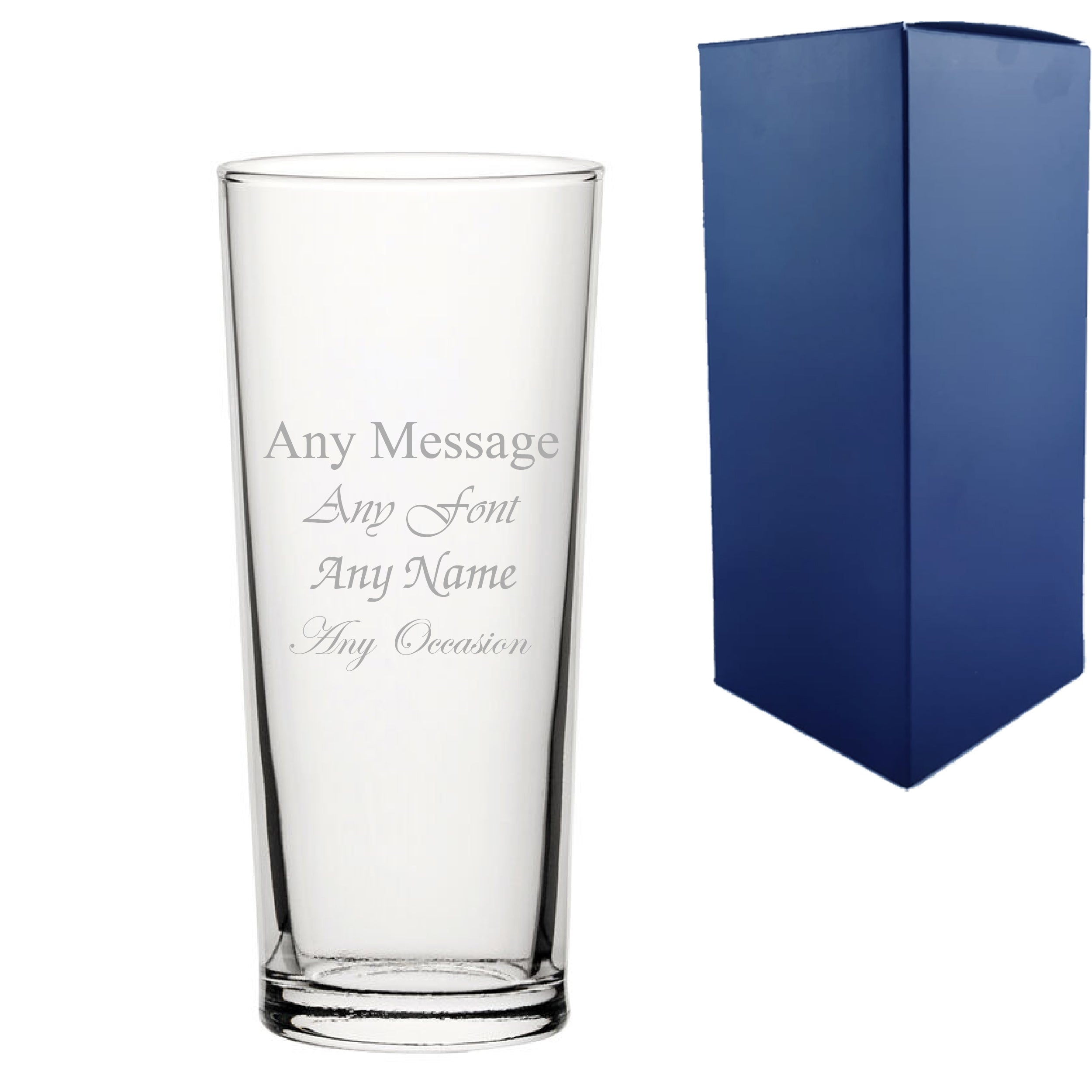 Engraved Senator Beer Glass 10oz/295ml, Any Message Image 1