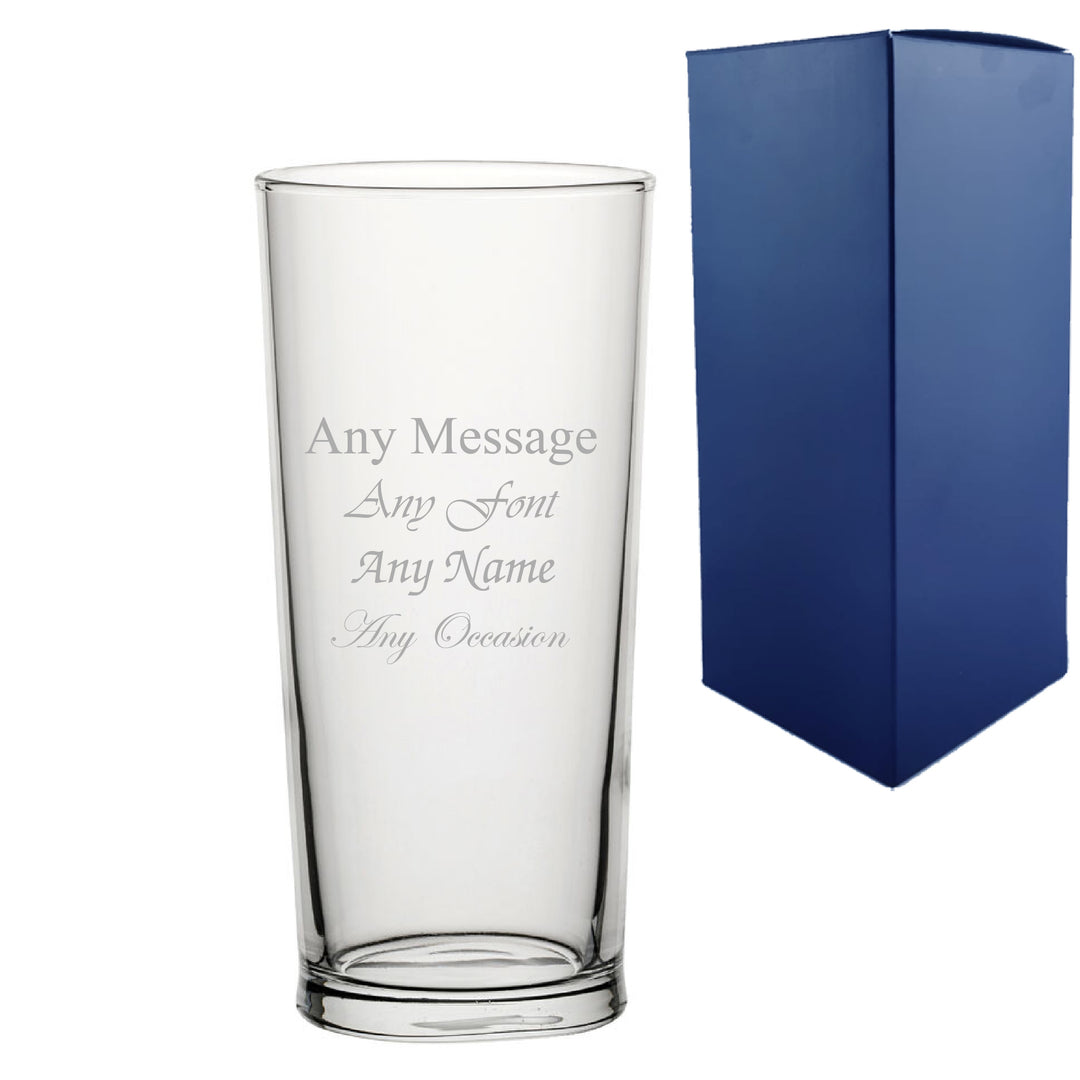 Engraved Senator Beer Glass 12.75oz/377ml, Any Message Image 2