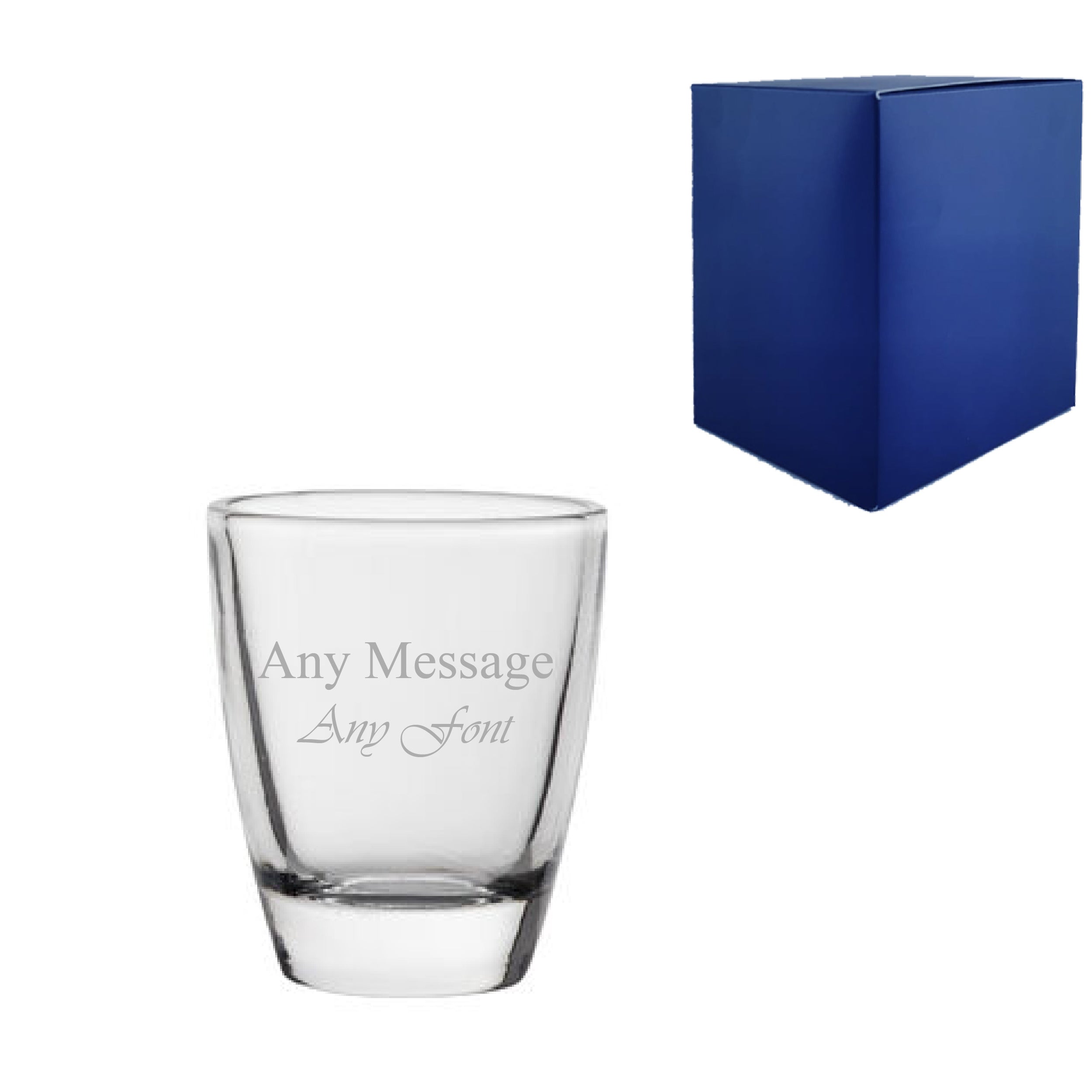 Engraved Whiskey Tot Shot Glass 1oz/25ml, Any Message Image 1