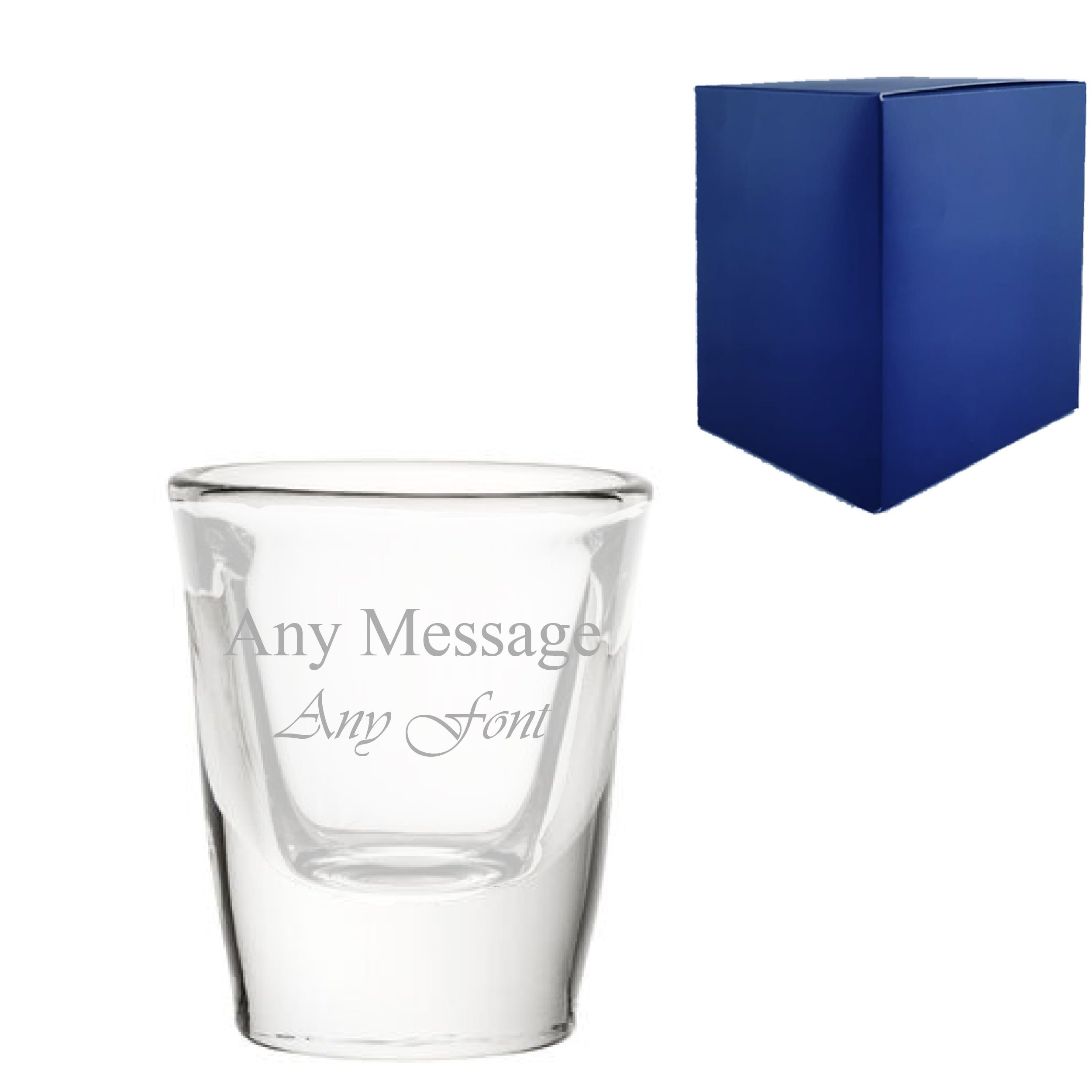 Engraved American Shot Glass 1oz/30ml, Any Message Image 1