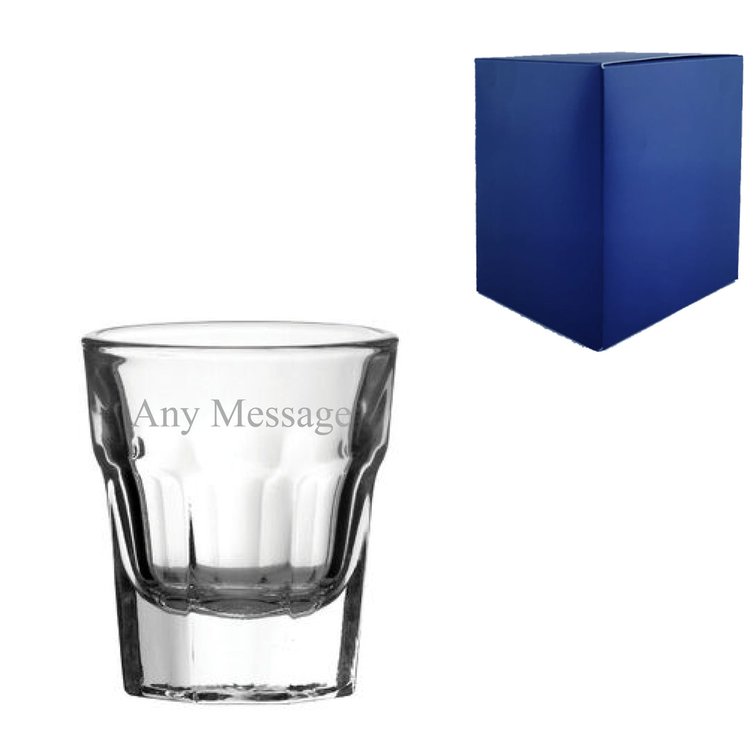 Engraved 1.25oz/36.9ml Casablanca Shot Glass, Any Message for Any Occasion Image 1