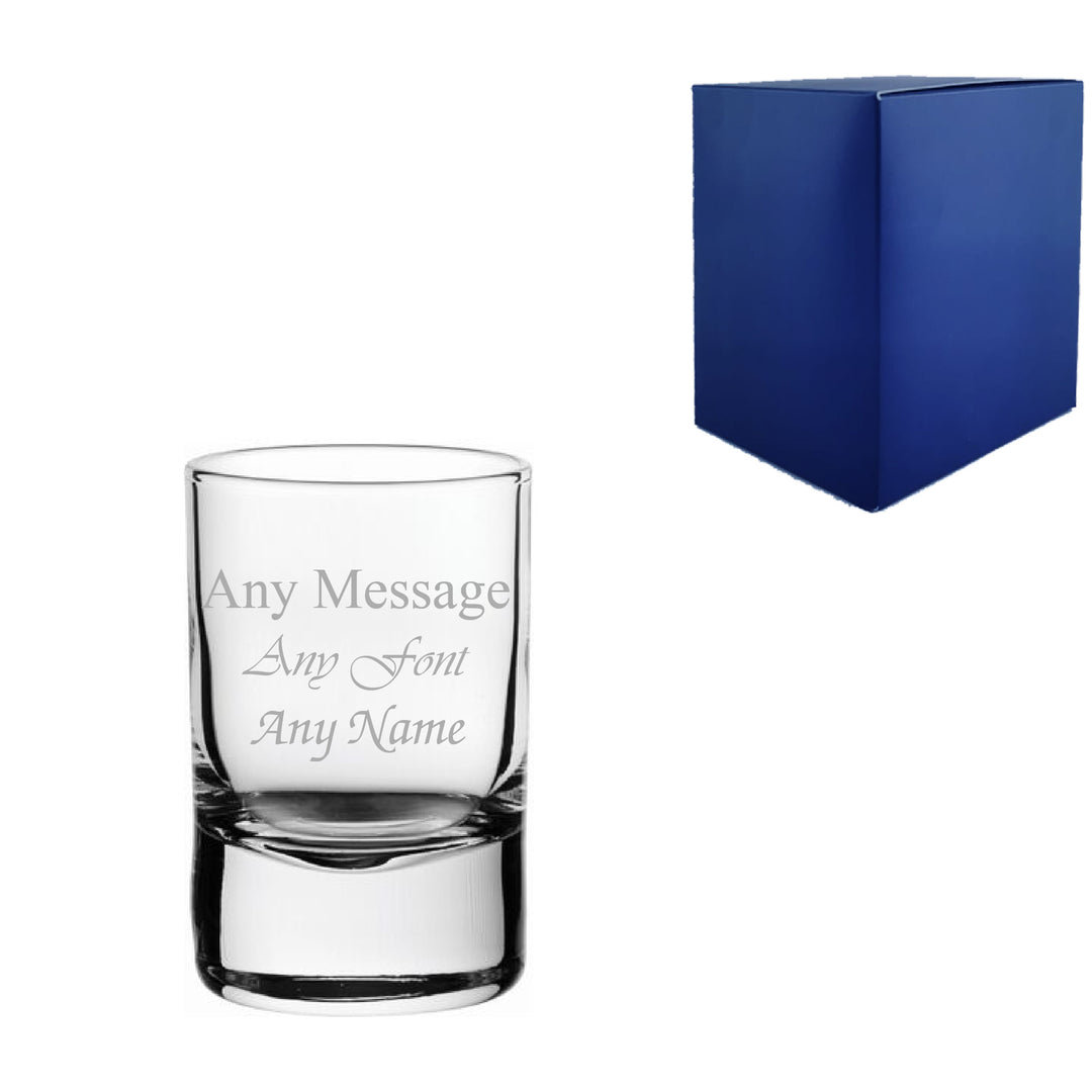 Engraved 2oz/59ml Side Shot Glass, Any Message for Any Occasion Image 1