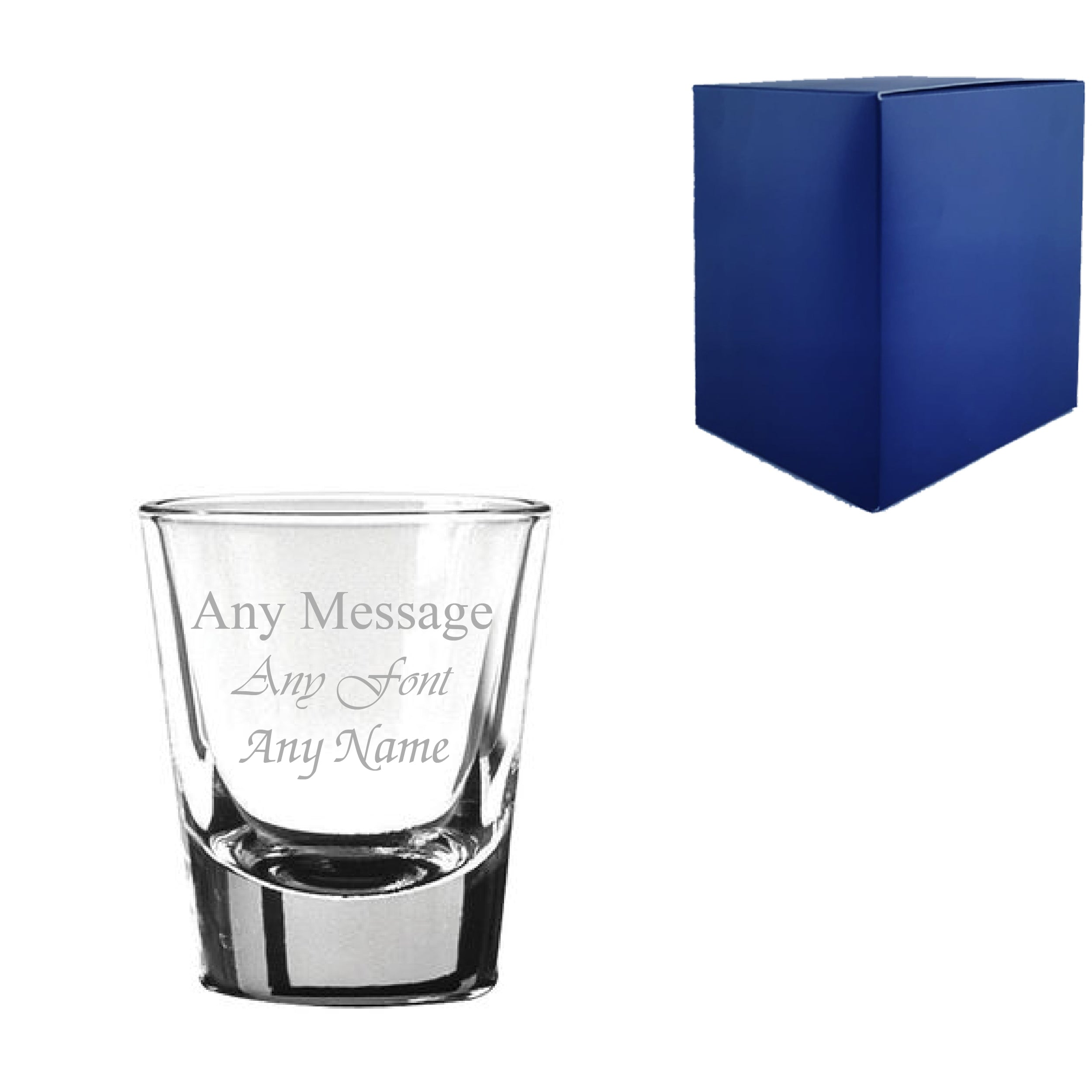 Engraved 1.5oz/44ml American Shot Glass, Any Message for Any Occasion Image 1