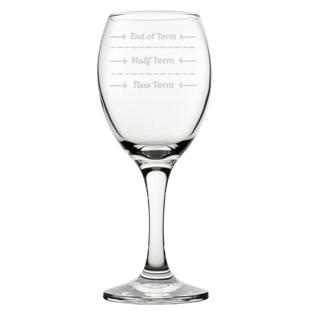 Teacher Terms - Engraved Novelty Wine Glass Image 2