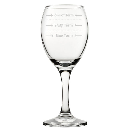 Teacher Terms - Engraved Novelty Wine Glass Image 1