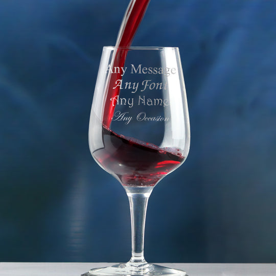 Engraved Crystal Wine Glass, Short Sublym 350ml Glass, Gift Boxed Image 4